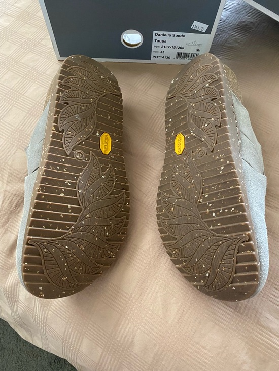 Dansko Taupe Suede Cross-Strap Slip-On Clog - Picture 6 of 6